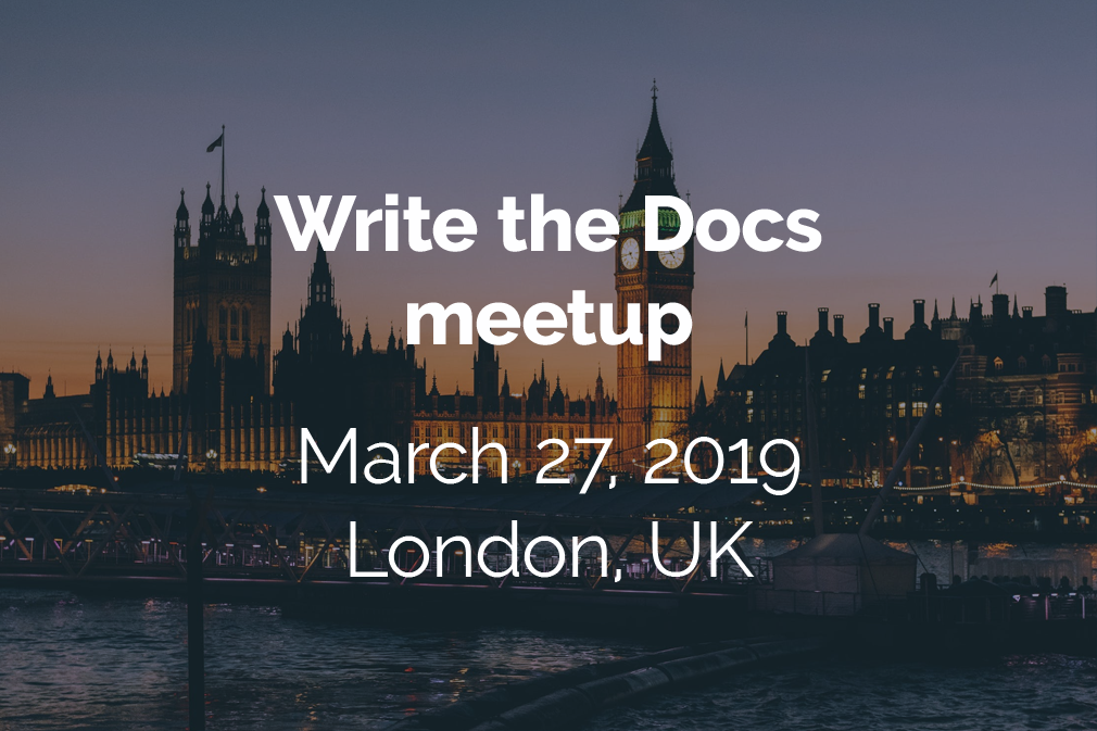 Write the Docs London - March meetup 