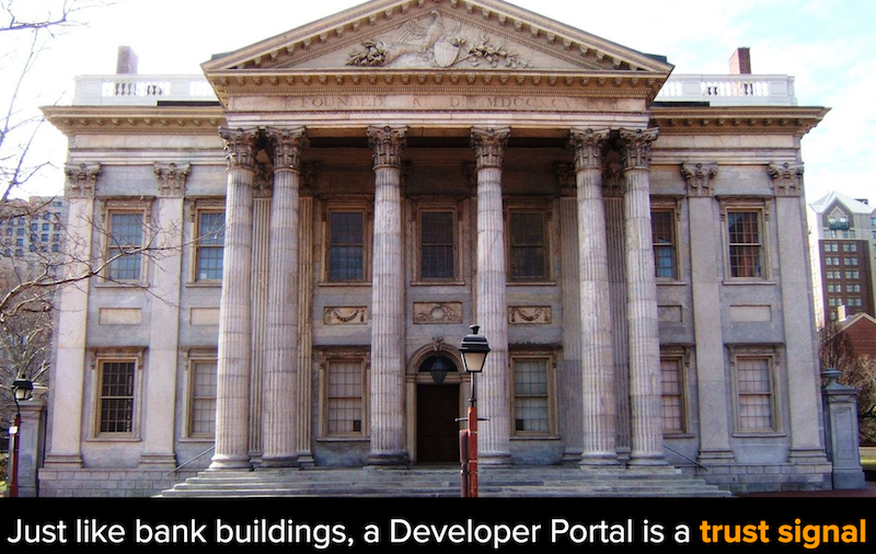 the developer portal as a trust signal