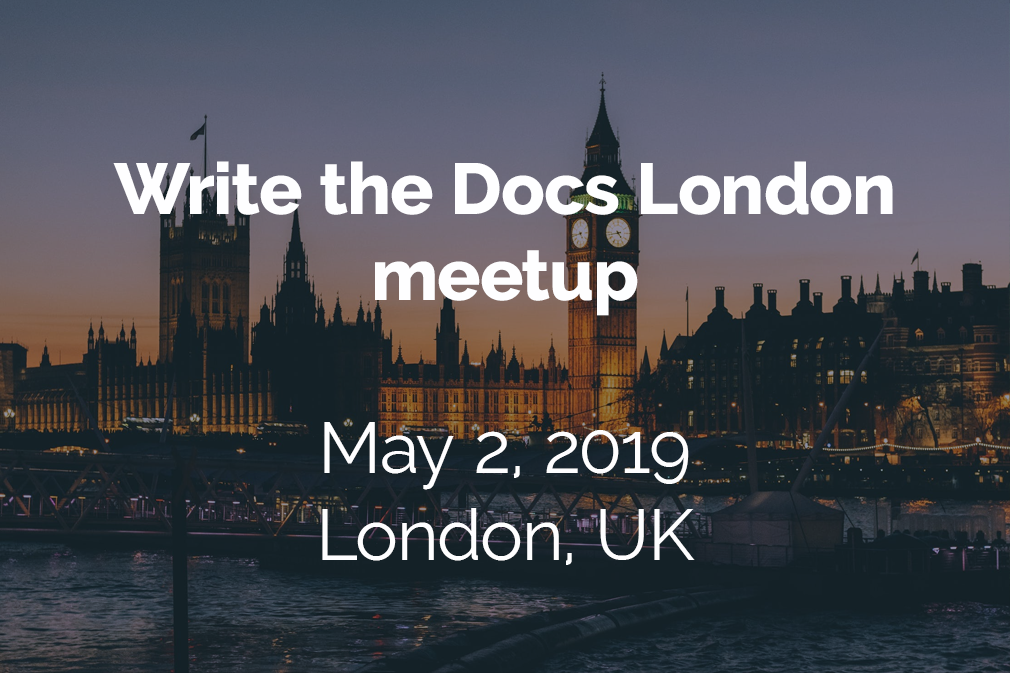 Write the Docs London - May meetup