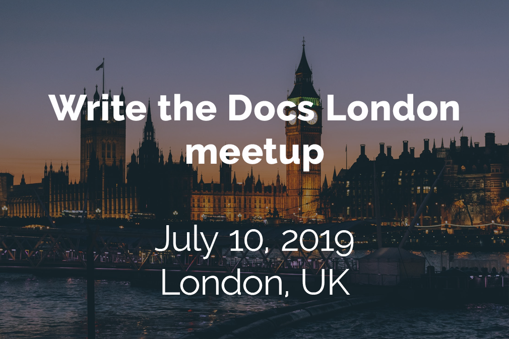 Write the Docs London - July meetup