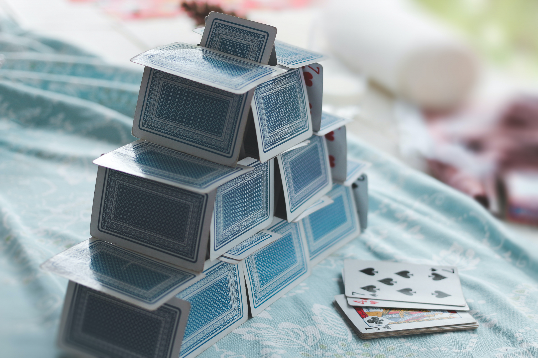 This house of cards represents the ripple effect of the five planes.