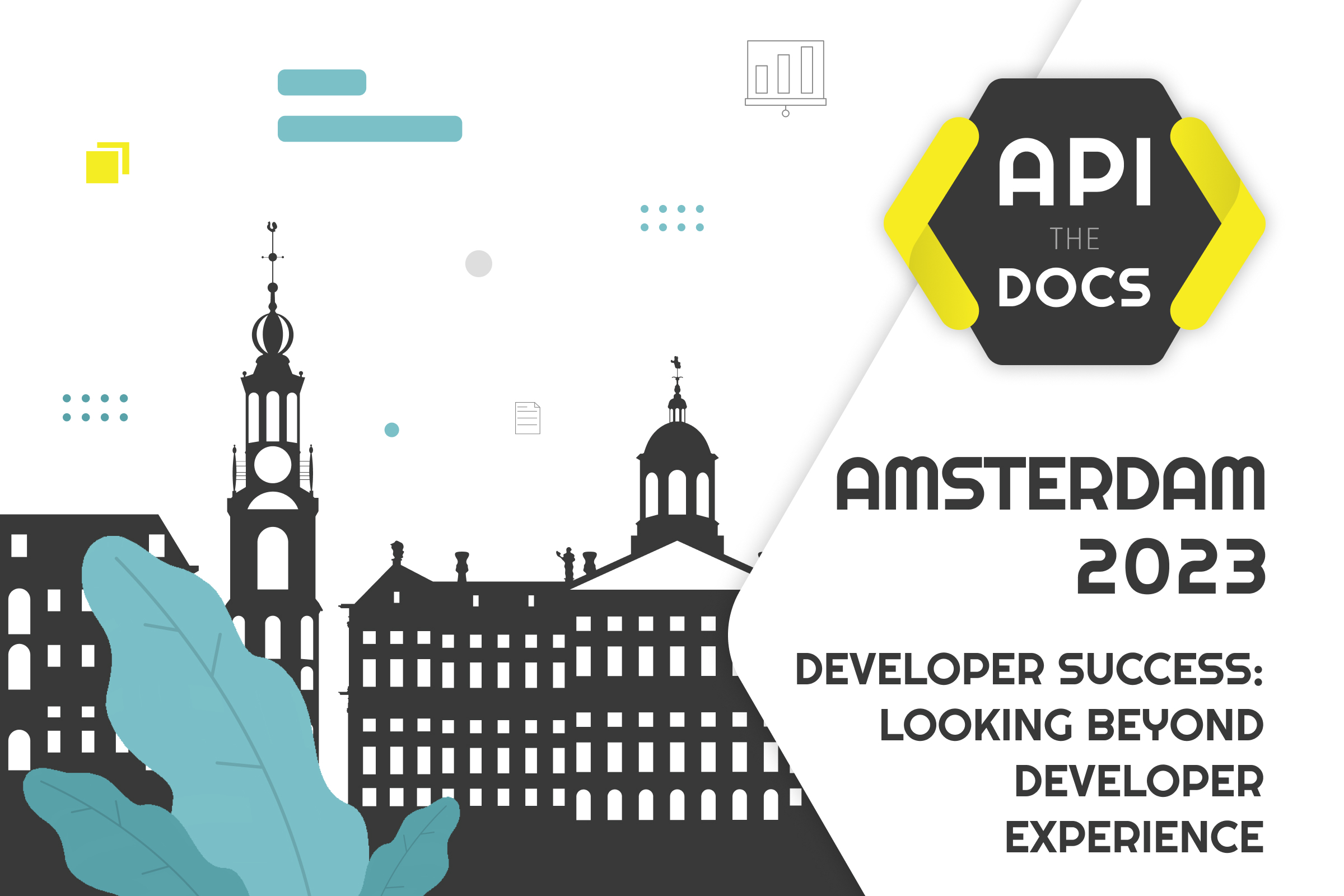 Amsterdam landscape with the API The Docs logo and the title: Developer success: looking beyond developer experience