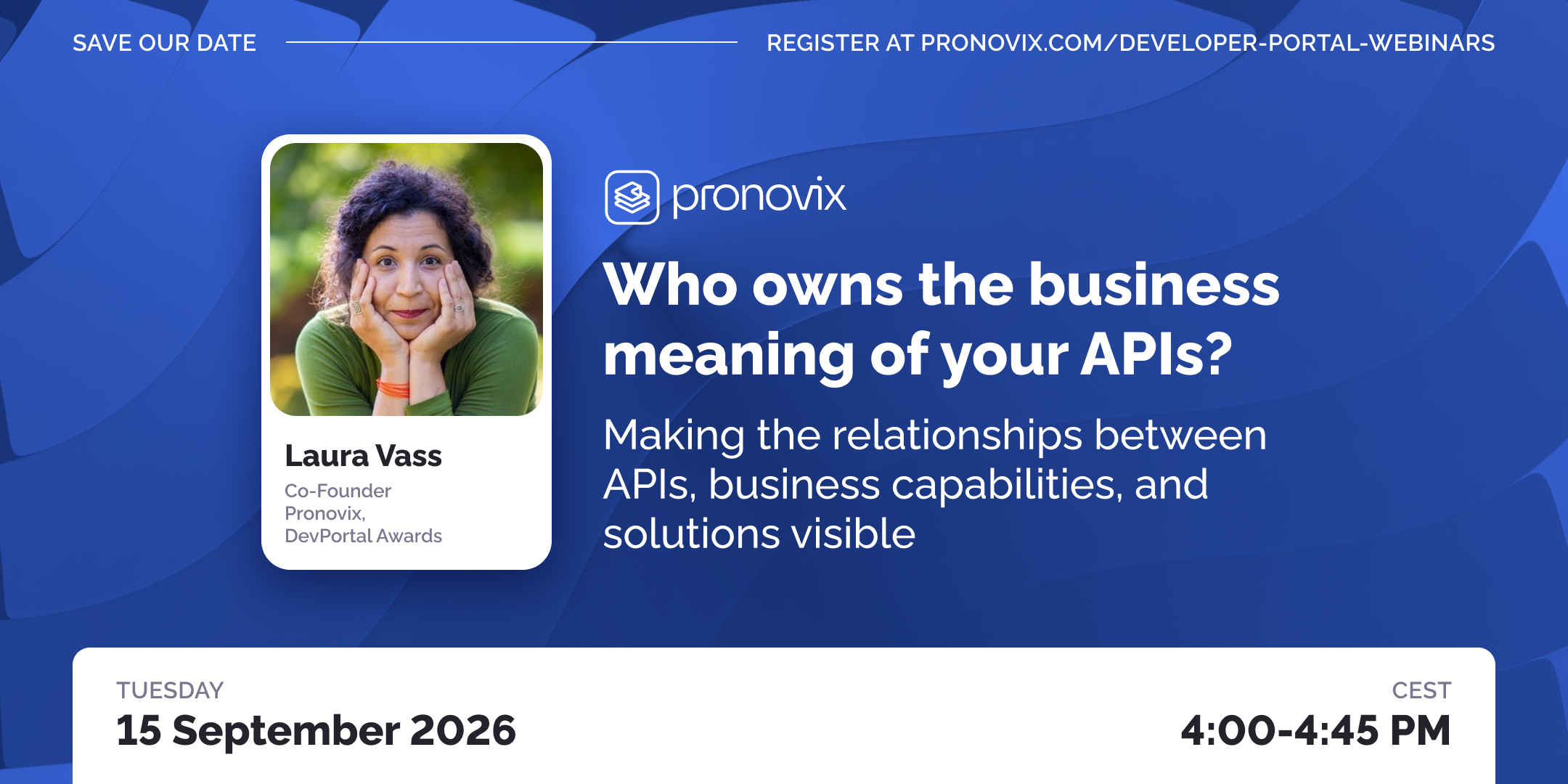 Webinar information with speaker headshot