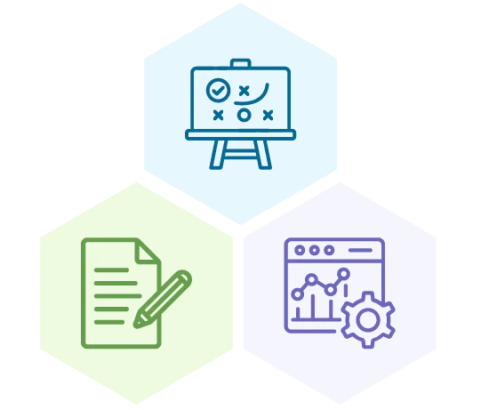 planning, writing, maintaining icons