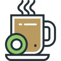 coffee mug with a cookie icon