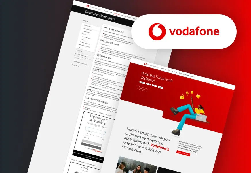 Vodafone Developer Marketplace screenshots and logo