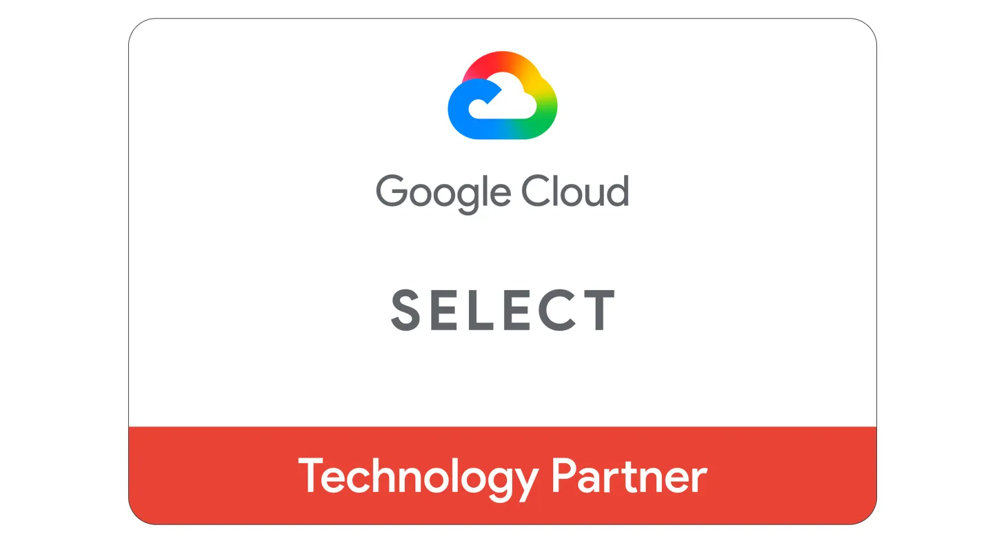 Google Cloud Technology Partner partner logo with rainbow cloud
