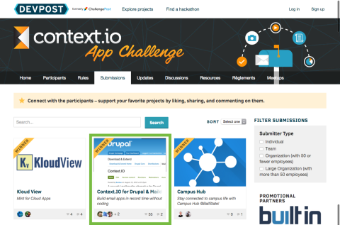 Drupal wins $25,000 in the Context.IO App Challenge