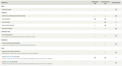 Two small modules for site maintainers: Safer Permissions and Advanced Syslog