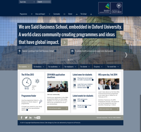 Pronovix wins 2 awards for our work for Oxford University's Said Business School
