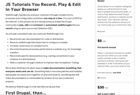 A free Sales app for Drupal, fundraising goal reached