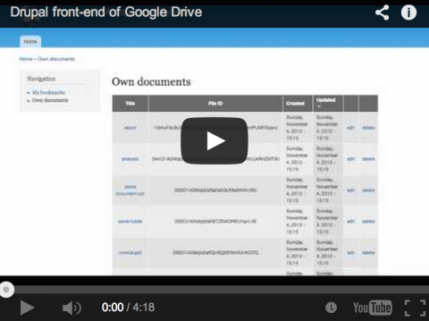 Drupal as a front-end for Google Drive II