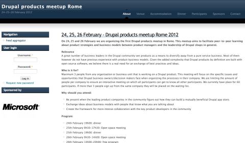 Talking business models in Rome with Drupal product owners
