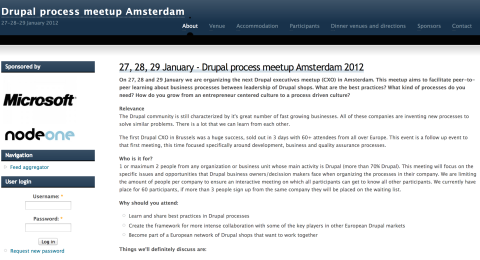 Drupal CXO process meetup in Amsterdam 27-29th of January
